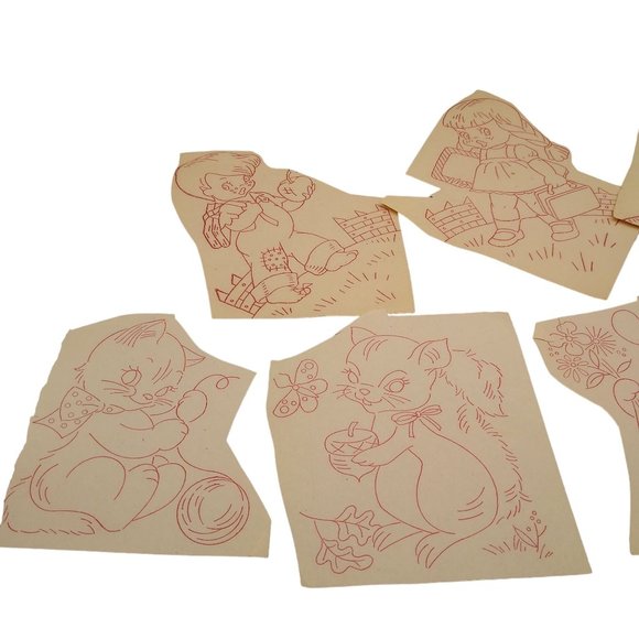 Vintage Back to School Transfer Patterns, MCM Workbasket Iron On Transfers, 1960 - Picture 3 of 3